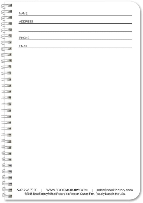 BookFactory NotRight (Left-Handed) Notebook/Lefty Notebook 120 pages 6" x 9" Wire-O (JOU-120-69CW-A-(NotRightHand)) by BookFactory