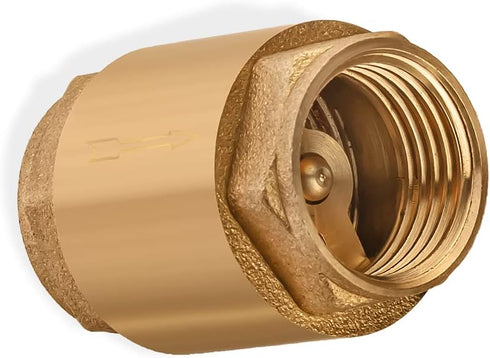 One Way Check Valve 1/2" Female Float Brass Backflow Preventer for Plumbing Water Boiler Heating System