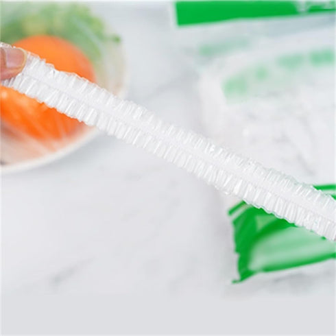 EYAKEG 100pcs Fresh Keeping Bags, Food Covers, Reusable Elastic Food Storage Covers, Plastic Sealing Elastic Stretch
