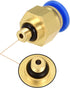 uxcell Straight Pneumatic Push to Quick Connect Fittings, M5 Male x 6mm Tube OD, 4pcs