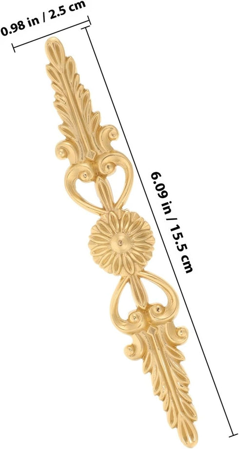 Toddmomy Brass Double Cabinet Handle Decorative Metal Drawer Pull for Dresser Kitchen Wardrobe Shoe Wine and Bedside