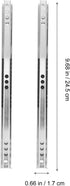 2pcs 17mm 246mm Wide Miniature Drawer Slide Rail, Steel Ball Bearing Cabinet Slide, Dual-Direction Furniture Rail