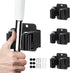 3PCS Heavy Duty Broom and Mop Holder, Stainless Steel Wall Mounted Utility Rack with Screws, Matte Black