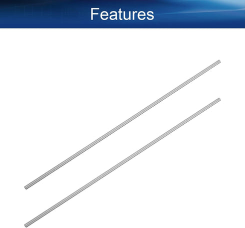Auniwaig Round Steel Rod, HSS Solid Lathe Bar Stock Tool 1.5mm x 100mm, 10pcs for Miniature Axle, DIY Craft