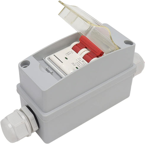 32A 2P DC 500V Circuit Breaker with IP65 Distribution Box, DC Disconnect Switch
