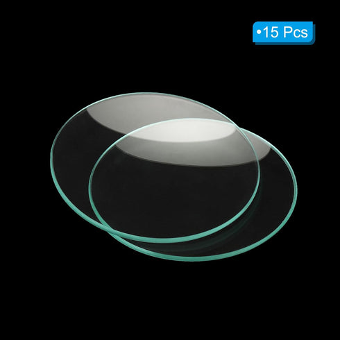 PATIKIL 80mm Diameter Watch Glass, 15 Pack Beaker Cover with Smooth Edges for Laboratory, Transparent