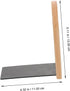 Ipetboom Simple Wooden Bookends Thick Beech Wood Book Organizer for Desk Shelf Neat Minimalist Design Bookshelf