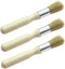 Glue Brush Set - 3 Pack Professional Natural Wooden Round Glue Wax Brush for Paint, Furniture, Little Projects