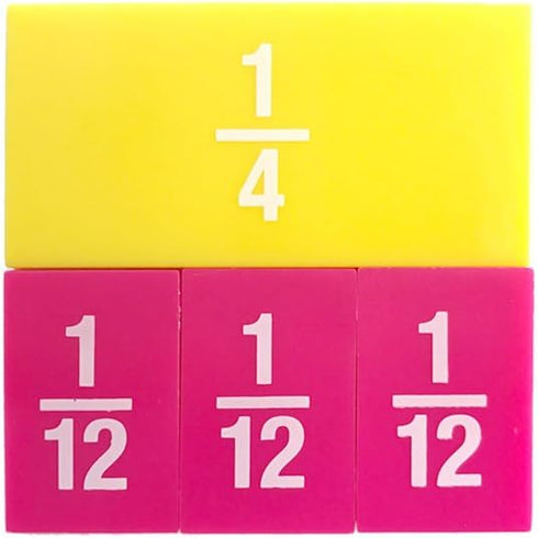Set 51 EAI Education Fraction Tiles with Tray: Numbered