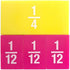 Set 51 EAI Education Fraction Tiles with Tray: Numbered