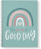 Softcover A Good Day Motivational Spiral Notebook, 8.5" x 11", 120 Wide Ruled Pages, Durable Gloss Laminated Cover,