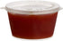 EcoQuality 50 Pack 2 Oz Leak Proof Plastic Condiment Souffle Containers with Attached Lids for Sauces, Food Storage
