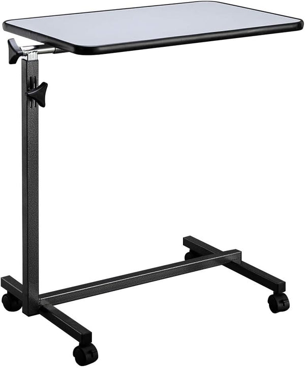 Tilting Overbed Table,Multifunctional Adjustable Bedside Table,Medical Adjustable Overbed Bedside Table with Wheels