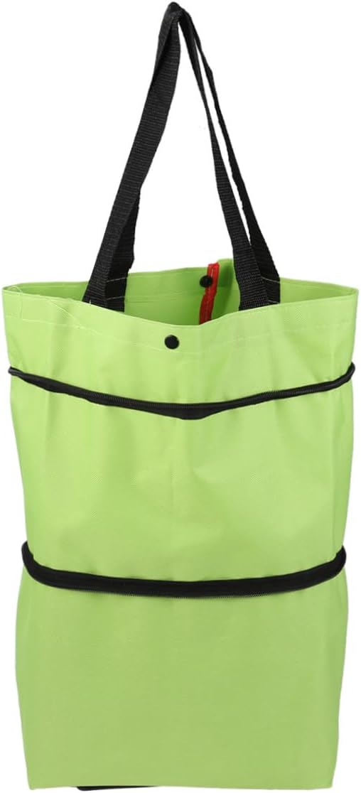 DECOMELODY Folding Trolley Bag Wheels Compact Shopping Cart Tug for Gym Travel Luggage