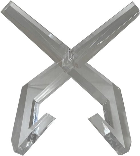 Modern Solid Acrylic Cross Back Book / Plate Easel Display Stand (Item #062772)