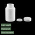 YOKIVE 5 Pcs Chemical Storage Bottle, Wide Mouth Containers with Scale for Laboratory and Factory Use (White, 100-ML)