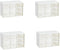 Feadily 4PCS Small Drawer Organizer for Desk, Desktop Storage Drawers with 9 Clear Drawers, White
