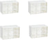 Feadily 4PCS Small Drawer Organizer for Desk, Desktop Storage Drawers with 9 Clear Drawers, White