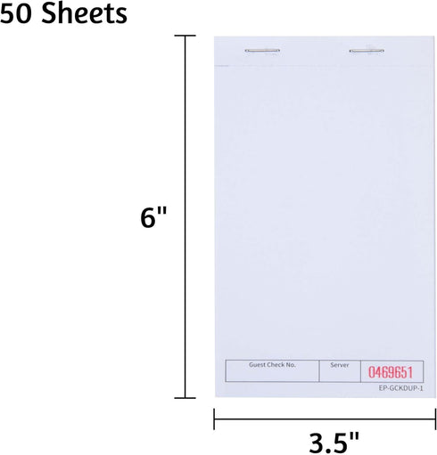 DGBDPACK EP-GCKDUP-1 (10 500 Guest Checks Pads Pads), total Blank Waiter Pad, Server Order Pads