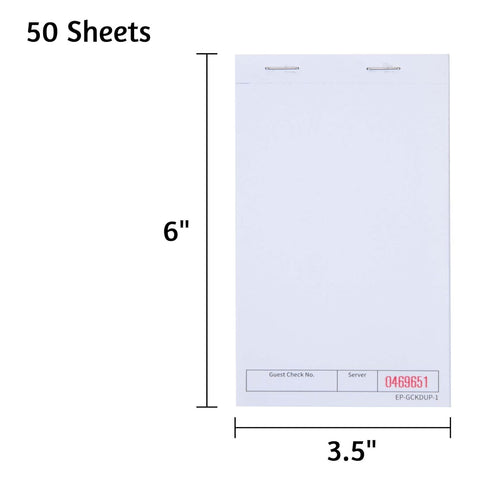 by DGBDPACK DGBDPACK EP-GCKDUP-1 (5 250 Guest Checks Pads Pads), total Blank Waiter Pad, Server Order Pads