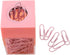 Pink Magnetic Paper Clip Dispenser Holder, Clear Acrylic Organizer with Magnetic Top for Cute Office Supplies