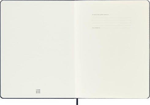 Moleskine Classic Notebook, Hard Cover, XL, 7.5" x 9.5", Ruled/Lined, Sapphire Blue, 192 Pages