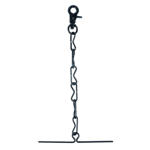 MELOTOUGH Tape Thong for Tool Belt - Electricians Tape Holder Chain with Keyring and Trigger Snap Hook, Black Plating