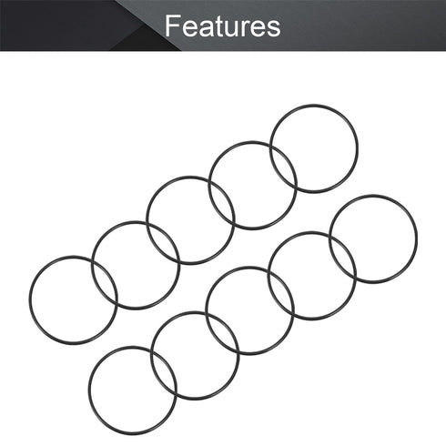 Othmro 10Pcs Nitrile Rubber O-Rings, 0.05in Wire Dia 2.08in OD, Black, for Air Sealing Professional Plumbing