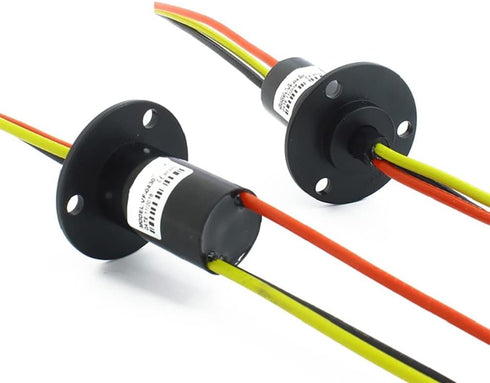 Slip Ring Electrical Connector, Motor Slip Ring Rotating Connector with 3 Wires, 30A Diameter 22mm