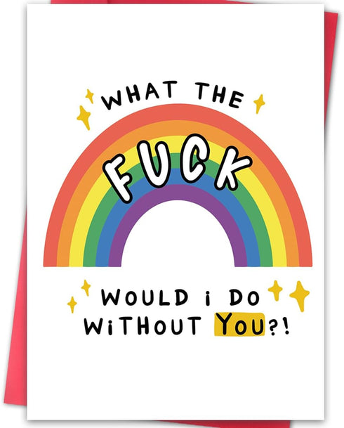 LiuuLi Funny Thank You Card for Best Friend, Friendship Card, Happy Thank You