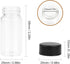 Furnido 20ml Glass Sample Vial, 20 Pcs Empty Refillable Glass Bottle with Black Screw Caps for Essential Oil Storage