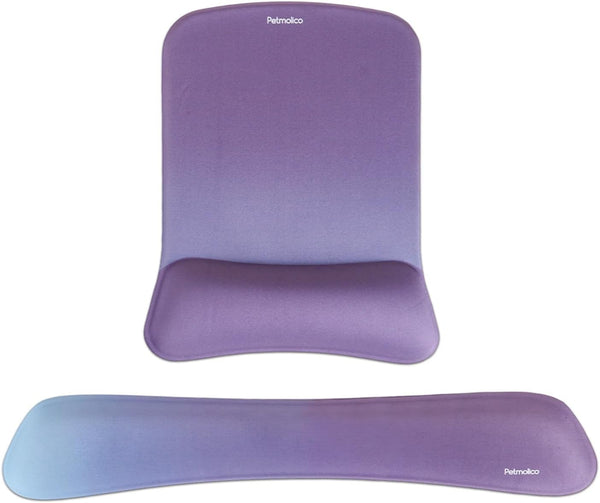 Petmolico Mouse Pad with Wrist Rest - 2 PCS Wrist Rest Support for