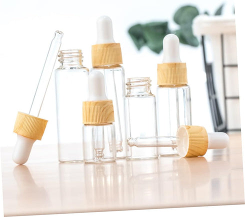 4Pcs Mini Glass Dropper Bottles for Essential Oils, Travel Dispensing Bottles