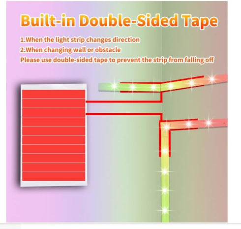 NBBUFF 297FT (3 99ft), 60 Led Lights for Bedroom Rolls of Color Changing RGB Led Strip Lights with Keys Remote and App