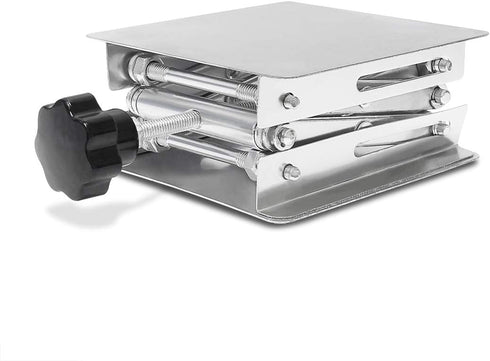 Wisamic Lab Jack Scissor Stand Platform, 4x4 inches Stainless Steel Lift Stand for Laboratory Support
