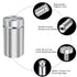 1/2” Dia x 2” L Standoffs Screws for Acrylic, Silver Sign Standoff Wall Mounts Hardware 16 Pack, Stainless Steel Holder