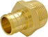 Hooshing 5 Pack Brass Crimp Fitting, 3/4 Inch x 3/4 Inch NPT Male Adapter