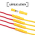 Hilitchi 50Pairs Insulated Male Female Bullet Quick Splice Wire Terminals, Wire Crimp Connectors, Yellow, 12-10 Gauge