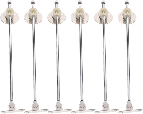 Uonlytech 6pcs Sturdy Iron Cabinet Supply Hinges with Support Rods for Cupboard