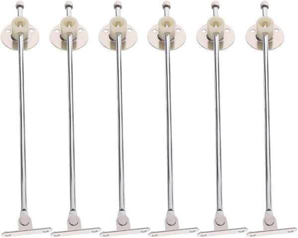 Uonlytech 6pcs Sturdy Iron Cabinet Supply Hinges with Support Rods for Cupboard