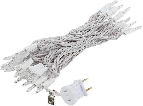 13.5 35 Bulb 4" Bulb 24" Novelty Lights Feet Clear Mini Light String on White Wire, Non-Connectable Incandescent Fairy