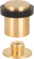 Door Stop Silicone Shock Absorber, Brass with Threaded Base, Includes Screw + Clamping Plug, EVI Hardware