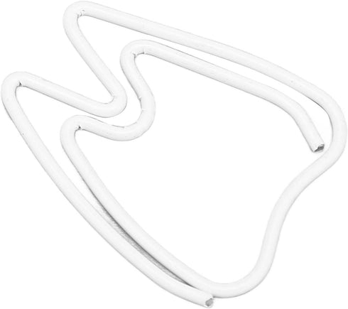 Cute Tooth Paper Clips 100pcs White Bookmarks Small Paperclips for Organizing Office School Paper Files