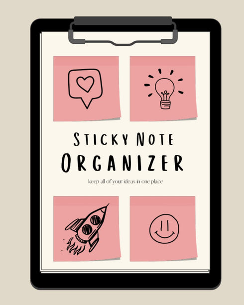 Stick to Organization: 8x10 Notebook for Sticky Note Lovers, Say Goodbye to Sticky Situations!