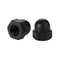 M8-1.25 Acorn Nuts, Nylon Hex Cap Nut Inner Threaded Protection Cover, Black, Quantity 25