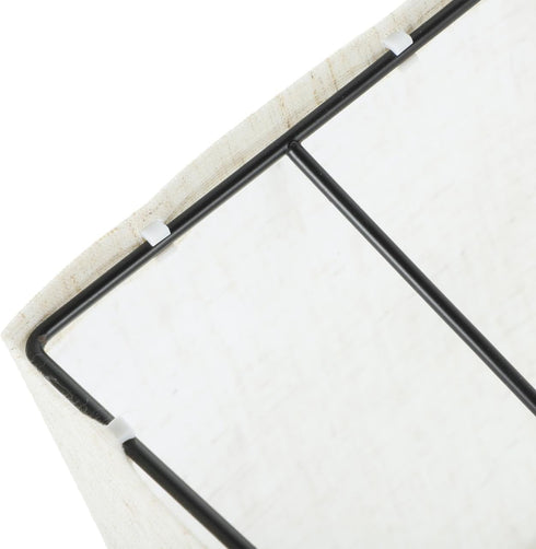 E27 8.46x7.08x4.72 Inches Kichvoe Beige Linen Lampshade for Light Socket Rectangular Floor Lamp Shade Removable Fabric