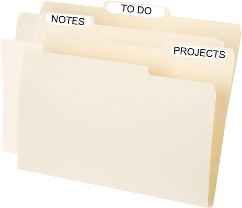 PATIKIL 50pcs Manila File Folders - Legal Size 1/3 Cut Paper Organizer Bulk for Classroom Home Office (8.5 x 14 Inch)