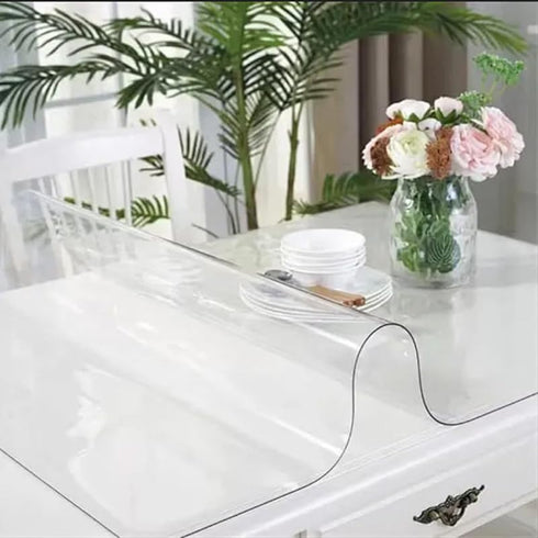 Generic 15x19 Inch 1.5mm Counter Clear Table Cover Protector, Waterproof PVC Tablecloth, Thick Desk Pad for Table