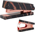 Office Stapler Set, Marble Black Print Rose Gold Tone Manual Staplers and Staples Remover Tool for Desktop Accessories