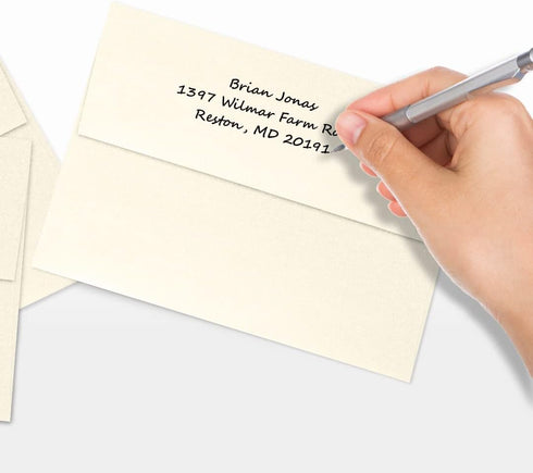 LUXPaper A7 Invitation Envelopes | 5 1/4" x 7 1/4" | 50 Qty | Peel & Press | Champagne Metallic | 80lb. Text